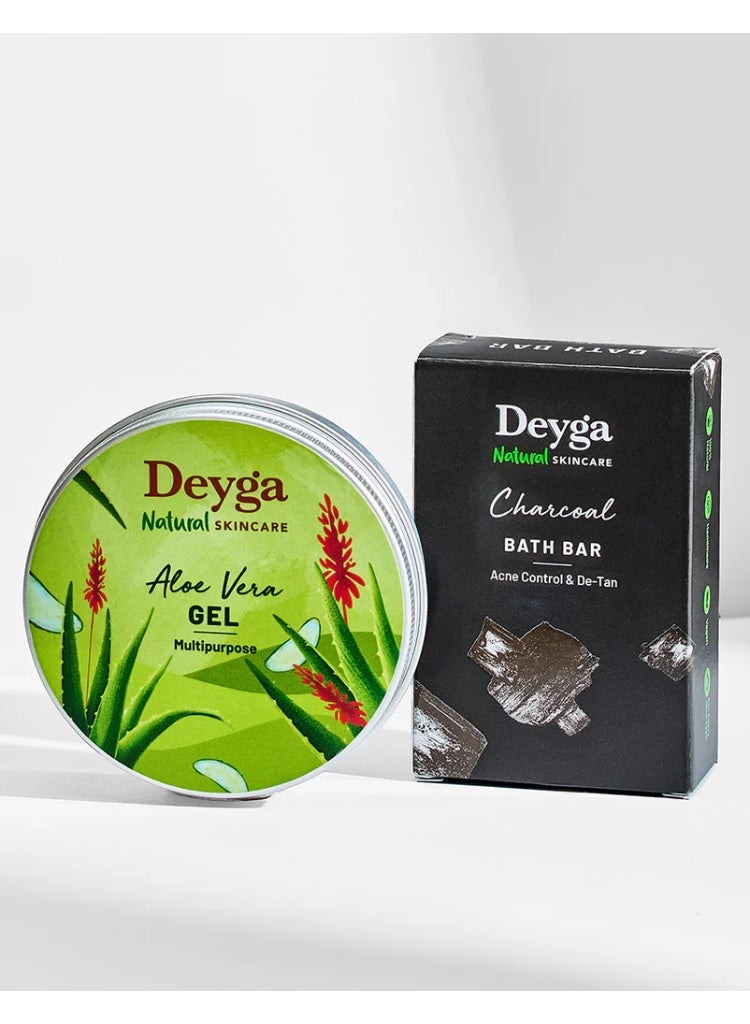 Deyga Acne Vanishing Combo | Charcoal Soap 125g + Aloe Vera Gel 100 ml + Tea Tree Toner 100ml | Fights Acne & Pimples | Controls Oil | Clear Skin Care - Image 3